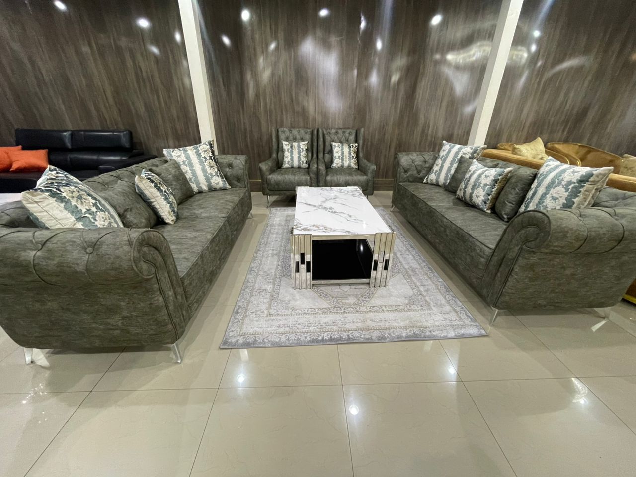 Salon king capitoné