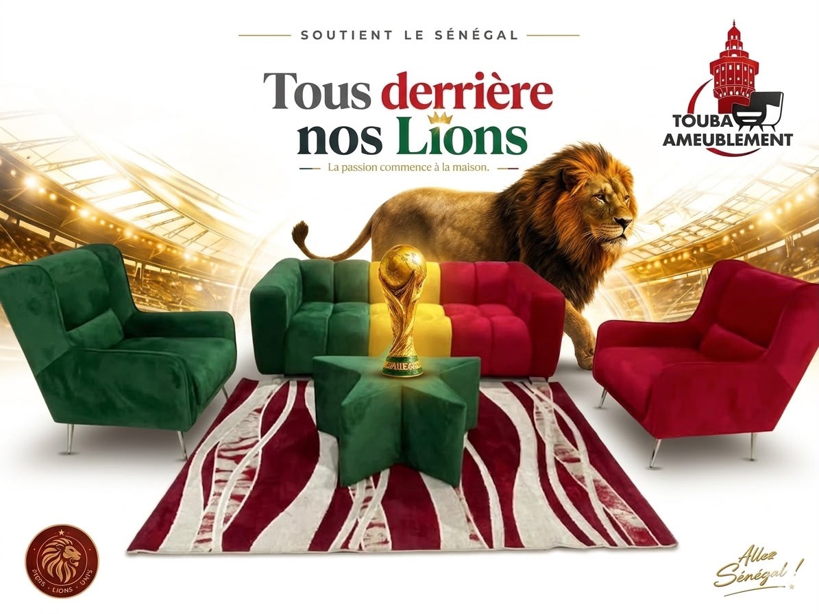 Touba ameublement apporte son soutien aux lions du senegal